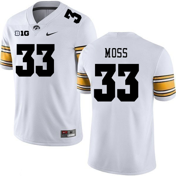 Iowa Hawkeyes #33 Riley Moss College Football Jerseys Stitched Sale-White